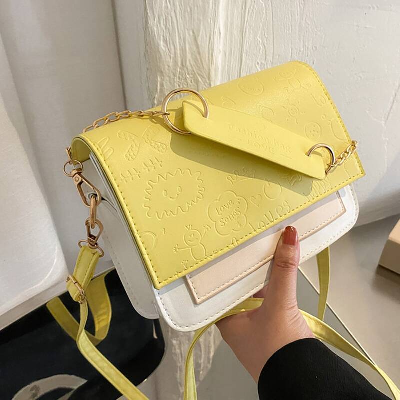 

Color Block Crossbody Bag, Yellow