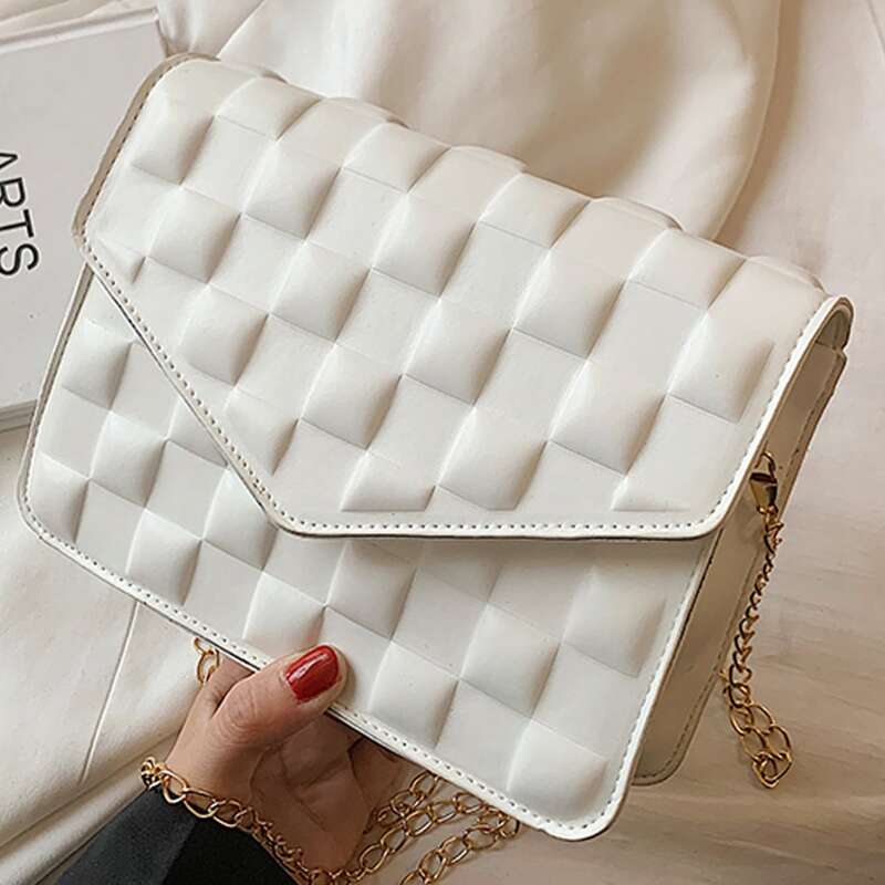 

Chain Crossbody Bag, White