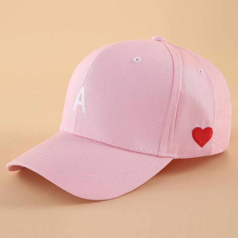 

Letter Graphic Embroidery Baseball Cap, Pink