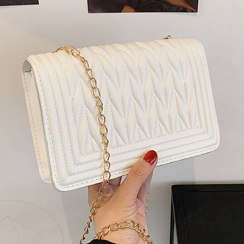 

Chain Crossbody Bag, White