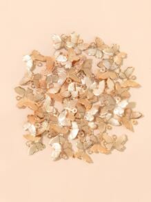 50 piezas accesorio de joya DIY de mariposa - Amarillo Oro - Ver 1