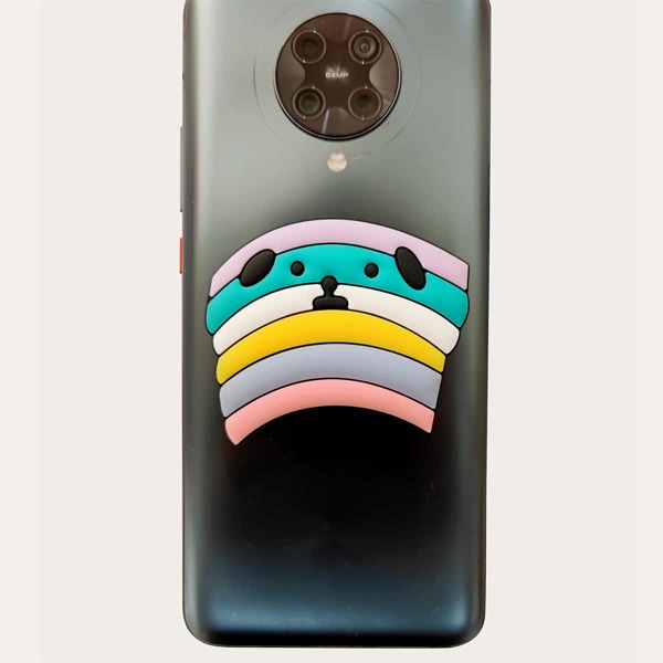 

Rainbow Dog Stand-Out Phone Grip, Yellow