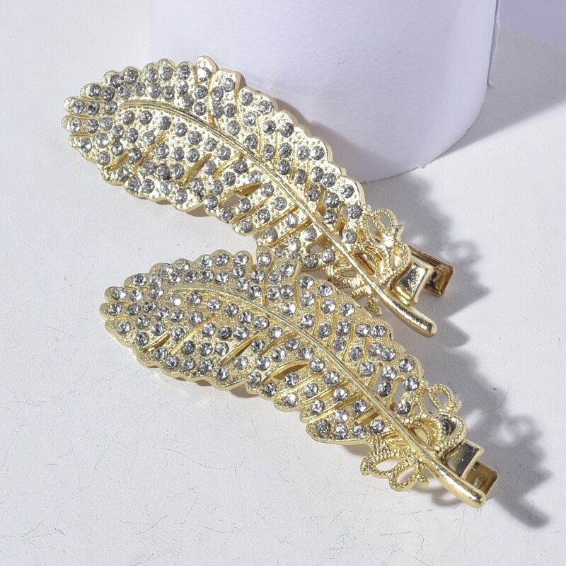 

2pcs Rhinestone Hair Clip, Multicolor