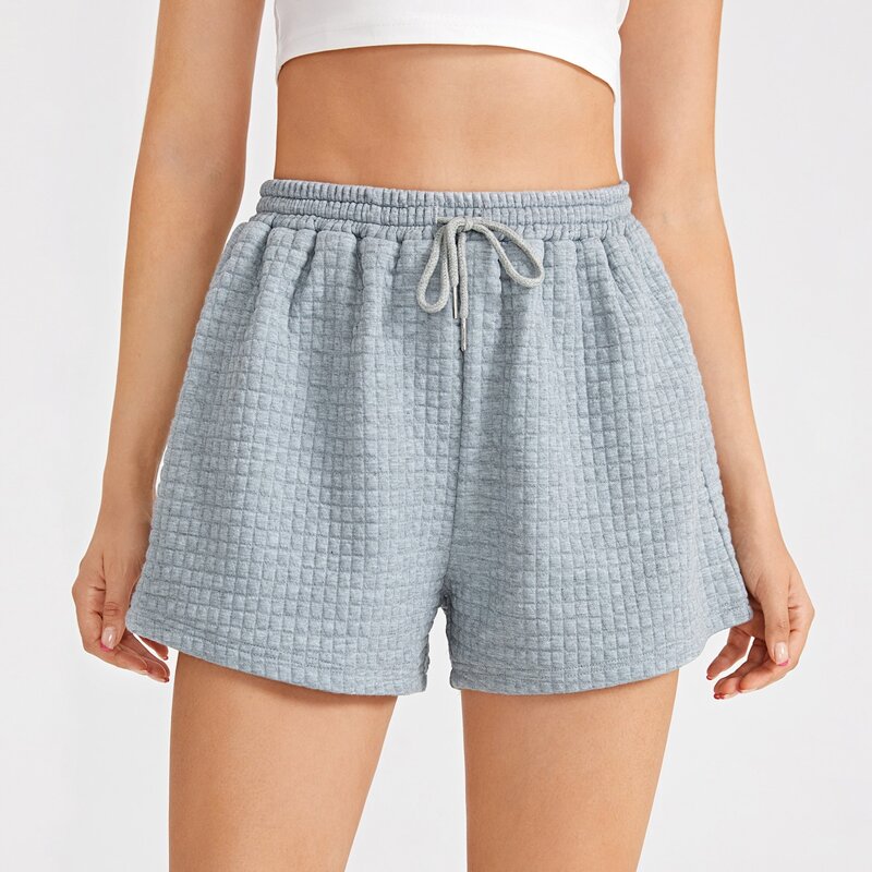 

Solid Waffle Knot Shorts, Light grey