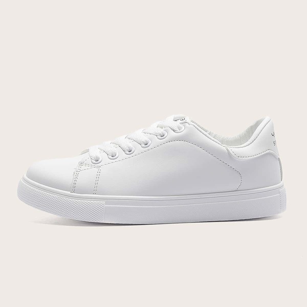 

Minimalist Lace-up Front Skate Shoes, White