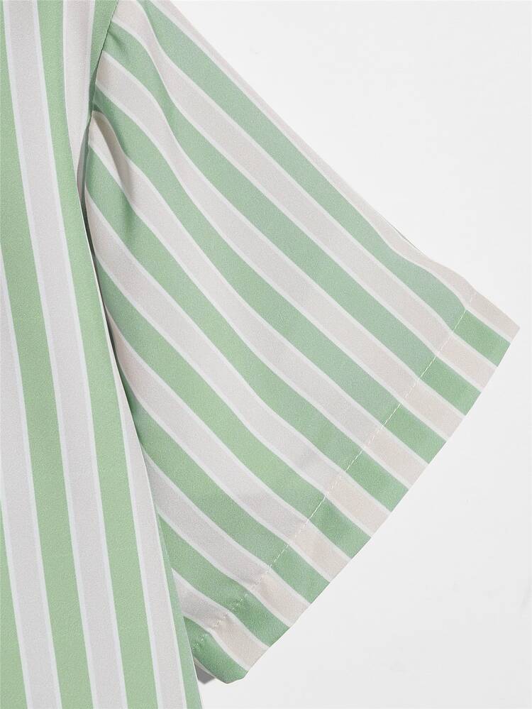 Manfinity Chemise à rayures à bouton - Multicolore - Voir 3