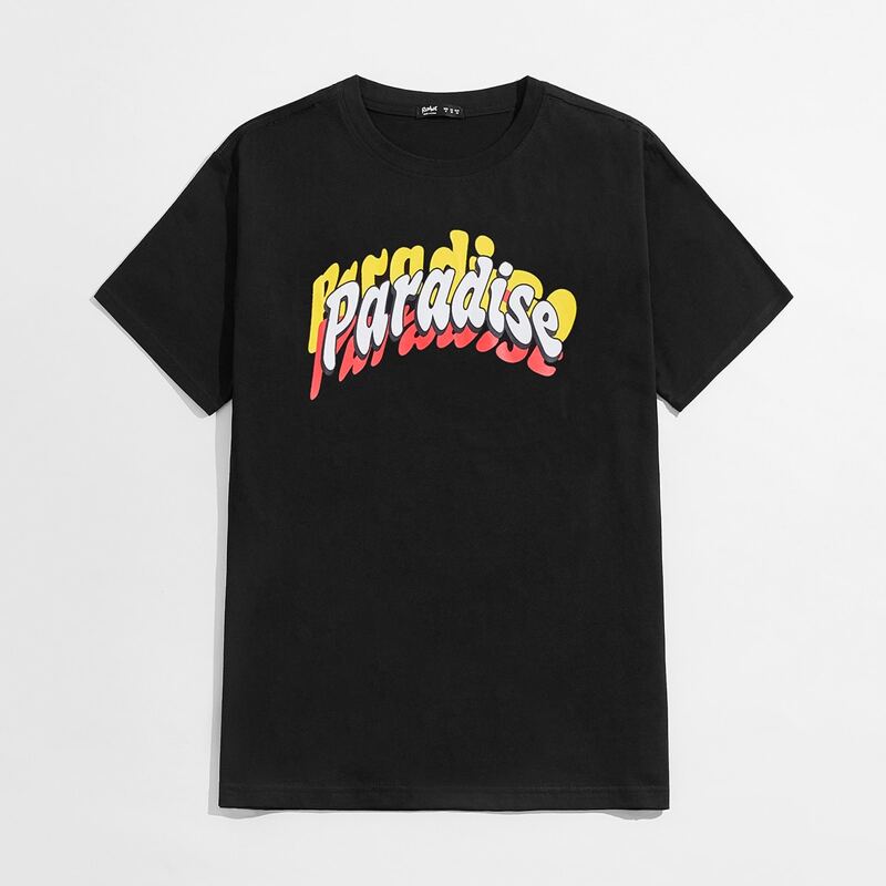 

Guys Letter Tee, Black