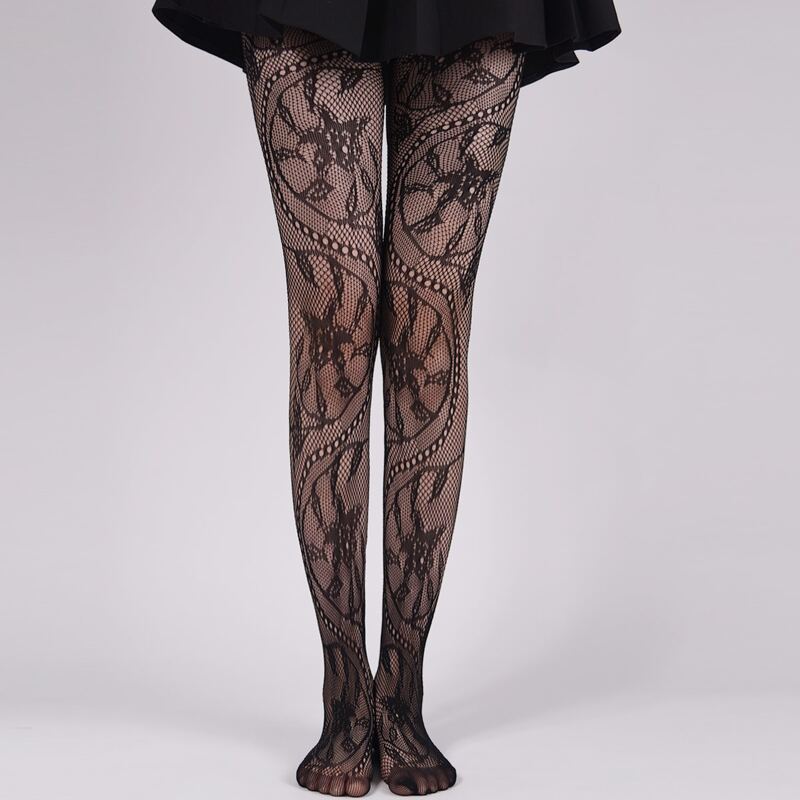 

Hollow Out Fishnet Tights, Black