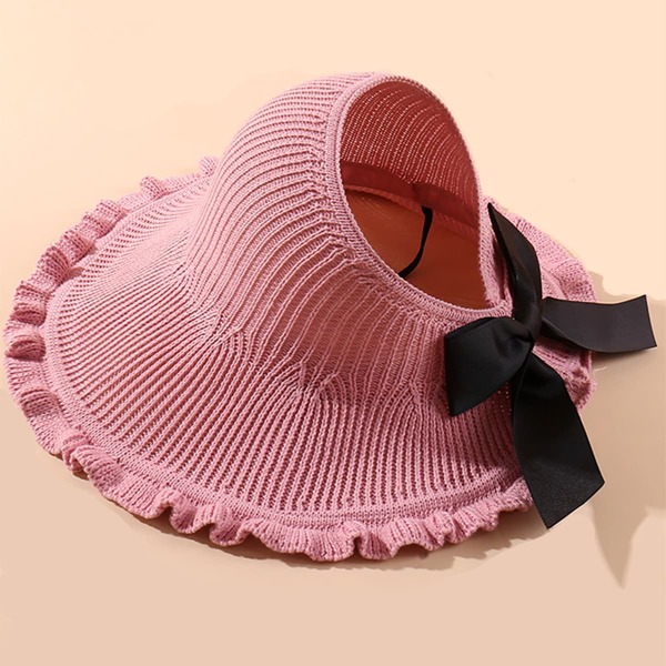 

Bow Decor Wide Brim Hat, Pink