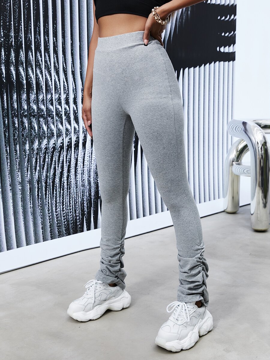 Quần thể thao Xù màu trơn - Xám - Xem 1