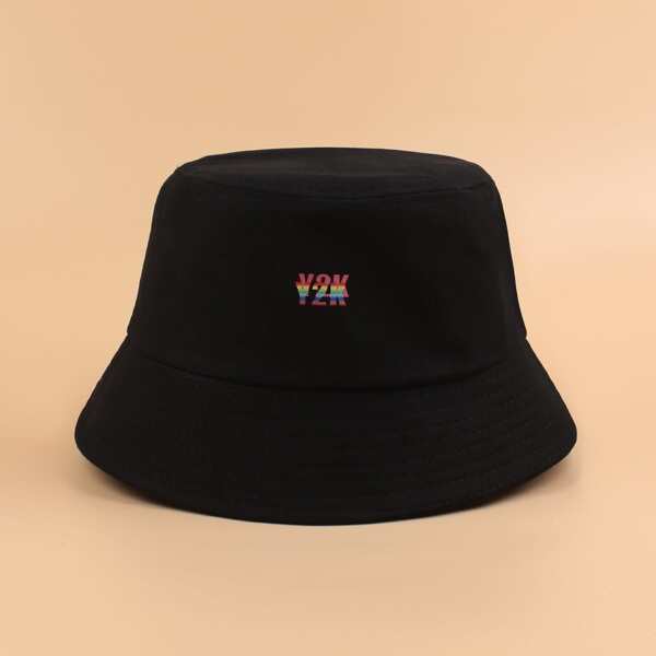 

Letter Graphic Bucket Hat, Black