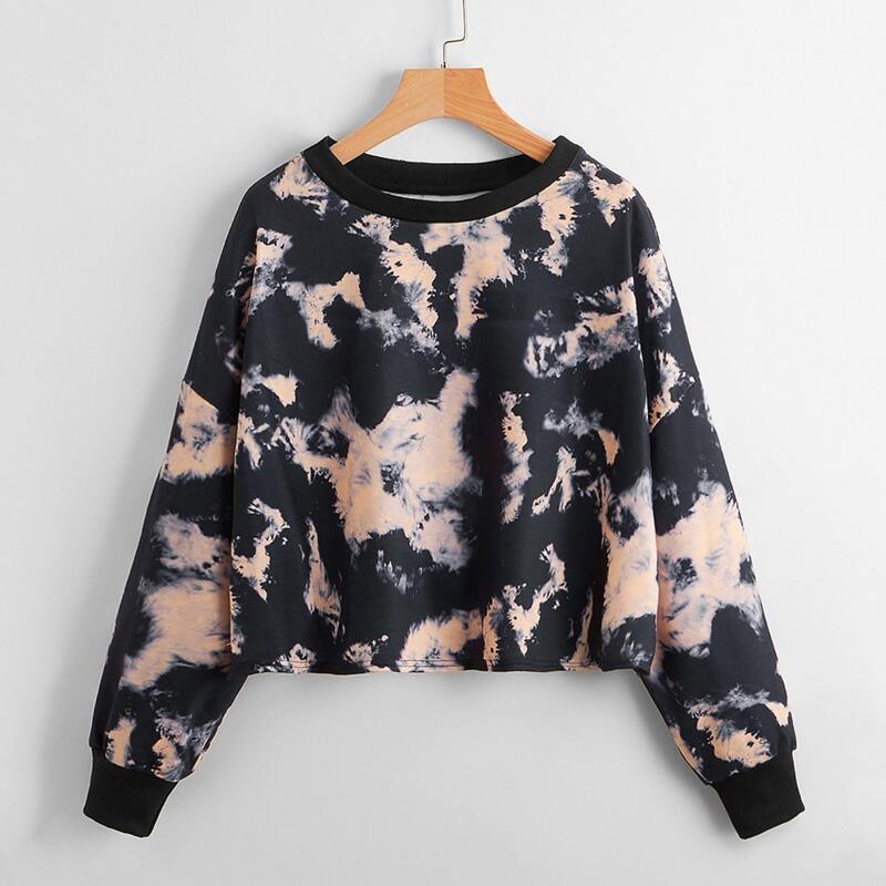 

Tie Dye Crop Sweatshirt, Multicolor