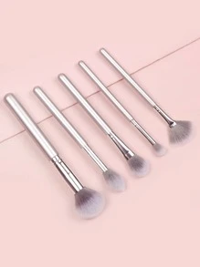 5件套化妆刷套装，化妆刷套装，化妆刷包，化妆刷套装，全套化妆刷，化妆刷套装，全套化妆工具，刷子套装，化妆刷套装，化妆礼品套装，套装，赠品，专业化妆刷，全套化妆工具 - 銀色 - 查看 1