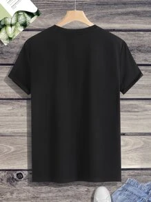 Manfinity Homme Men Horse Print Round Neck Tee - Black - View 2