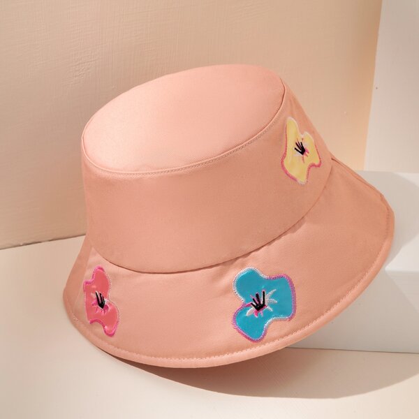 

Floral Embroidery Bucket Hat, Multicolor