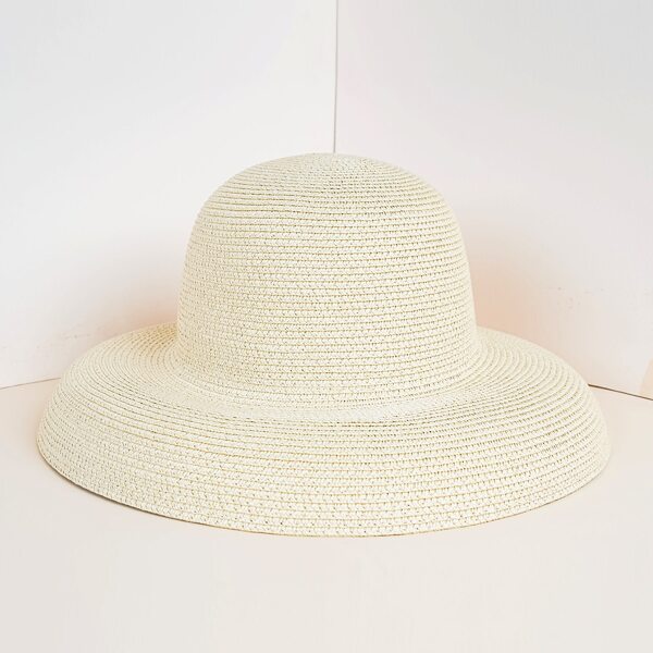 

Solid Straw Hat, Beige