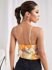 SHEIN Tie Dye Cami Top - Orange - View 2