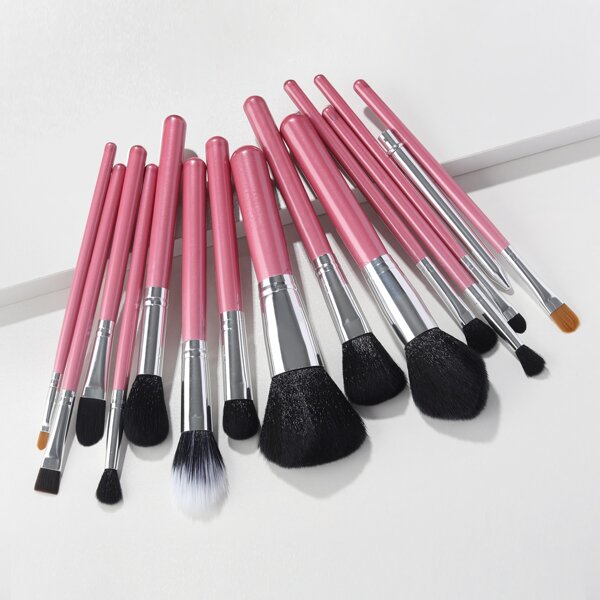 

15pcs Makeup Brush Set, Pink
