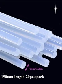 20入組7毫米*190毫米DIY熱熔膠棒用於膠槍粘合劑