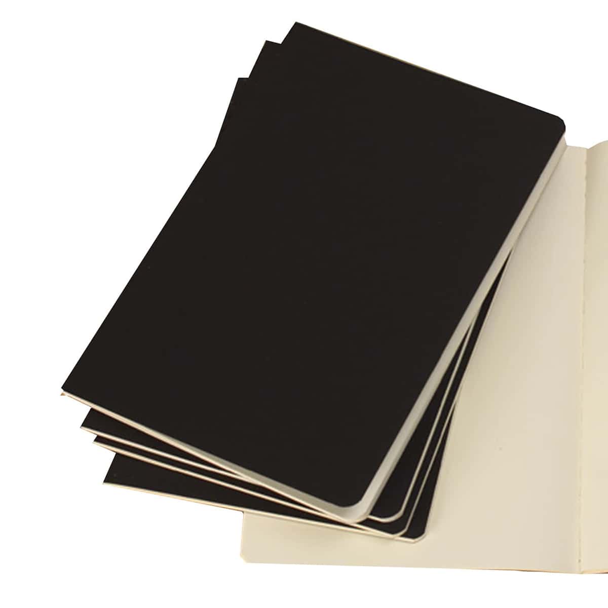 

1pc Solid Color Notebook, Black