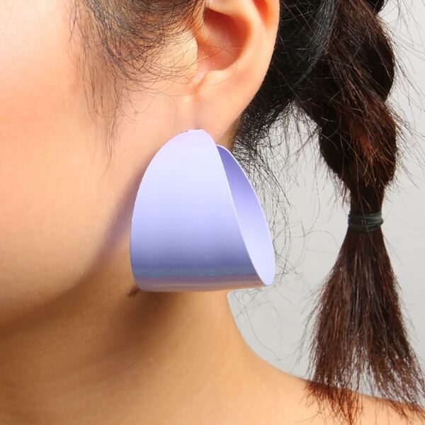 

Wide Hoop Earrings, Purple