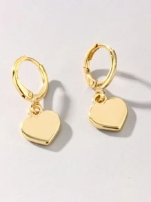 Hoa tai hình trái tim Valentine, Mẹ, Mẹ, Ngày của Mẹ, Quà tặng - Vàng - Xem 2