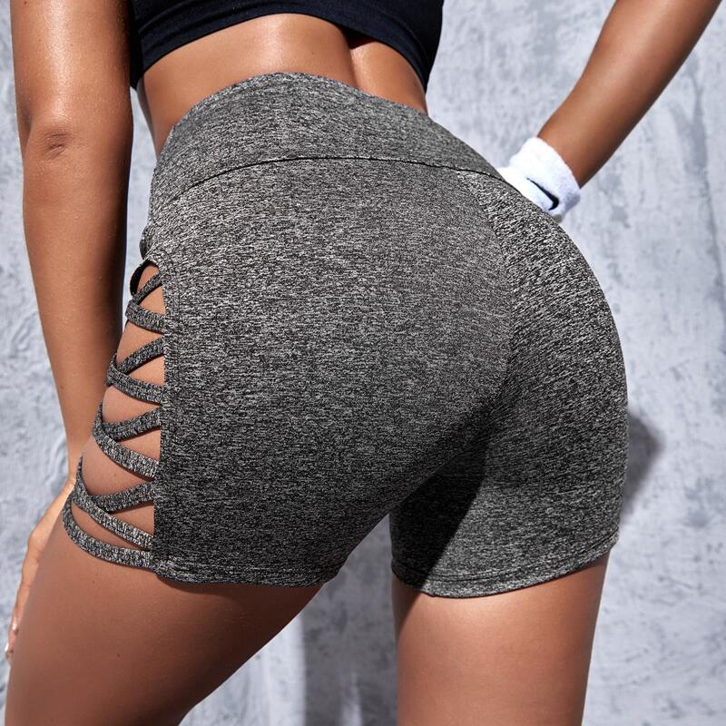 

Criss Cross Side Sports Shorts, Grey