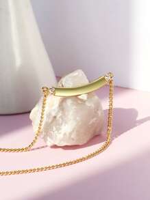 Charm-In 1 pezzo Collana da donna con motivo geometrico dorato