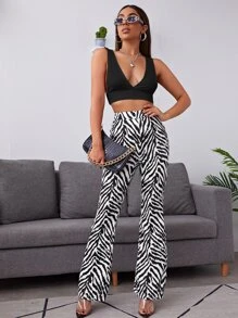 SHEIN Essnce 深V領羅紋針織短版背心上衣