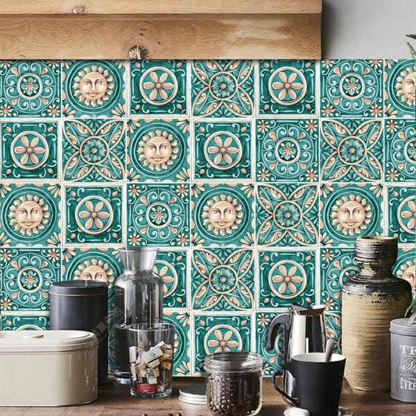 

1roll Sun Print Wall Sticker, Multicolor