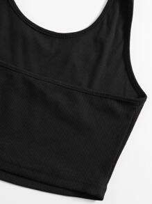 SHEIN EZwear 2 件装女式纯色吊带上衣 - 彩色 - 查看 4