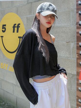 قميص قصير بياقة قارب