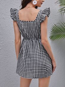 Soleia ĐầmXùKẻ sọcBoho - Đen và trắng - Xem 2