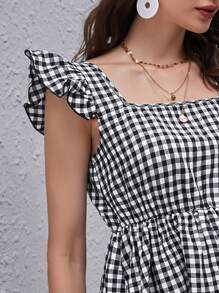 Soleia ĐầmXùKẻ sọcBoho - Đen và trắng - Xem 3