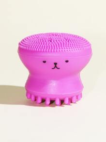 洁面刷，1 件硅胶手持式面部刷按摩器，可爱小章鱼形面部磨砂膏，用于深层去角质按摩清洁软刷、护肤、房间装饰、家居装饰、卧室装饰、浴室、圣诞礼物、浴室装饰、旅行、旅行用品、婚礼、圣诞派对、妈妈礼物、家居、房间、家居装饰、圣诞礼物、送给妈妈的礼物、生日、粉色房间装饰、客厅装饰、卧室、男士礼物、爸爸礼物、蘑菇、新年、妈妈、配饰、送给爸爸的礼物、朋友、有趣的礼物 - 玫紅色 - 查看 3