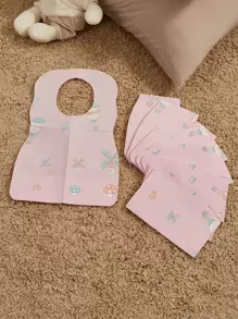 Bebé 10 piezas Babero con estampado de dibujos animados desechable - Multicolor - Ver 2