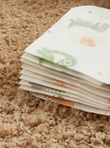 Bebé 10 piezas Babero con estampado de dibujos animados desechable - Multicolor - Ver 2