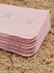 Bebé 10 piezas Babero con estampado de dibujos animados desechable - Multicolor - Ver 4