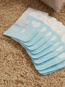 嬰兒10入組卡通圖案一次性圍兜 - 彩色 - 查看 2