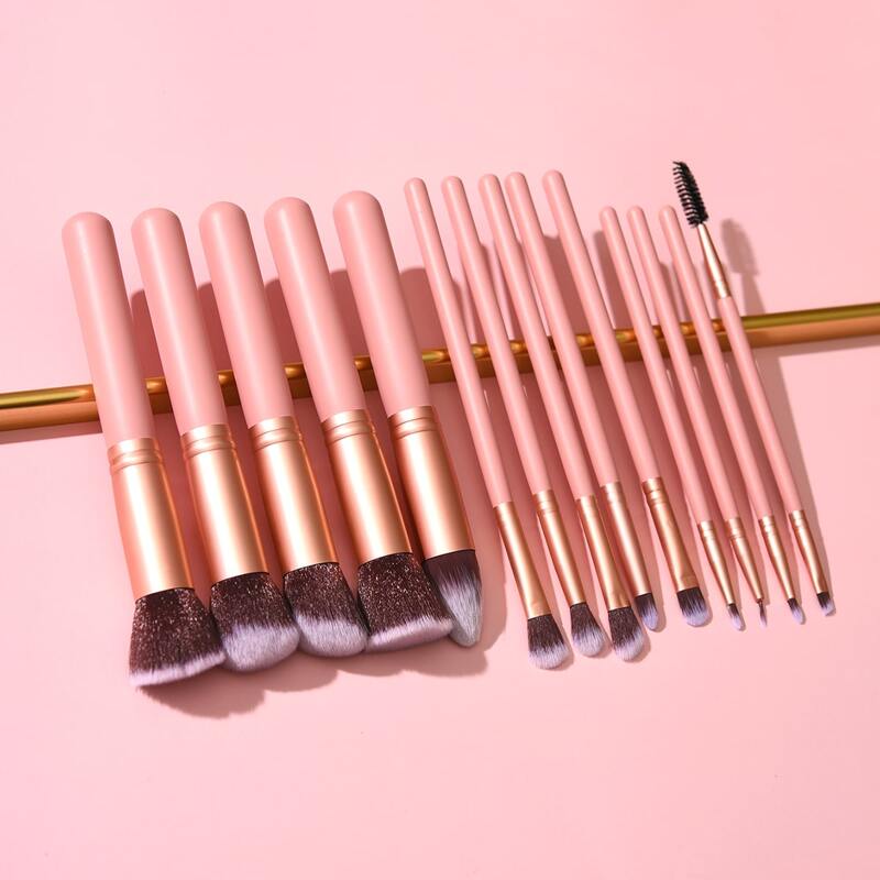 

14pcs Makeup Brush Set, Pink