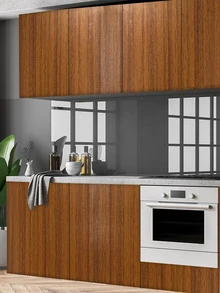 1 cái giấy dán tường hoa văn bằng gỗ - màu nâu - Xem 4