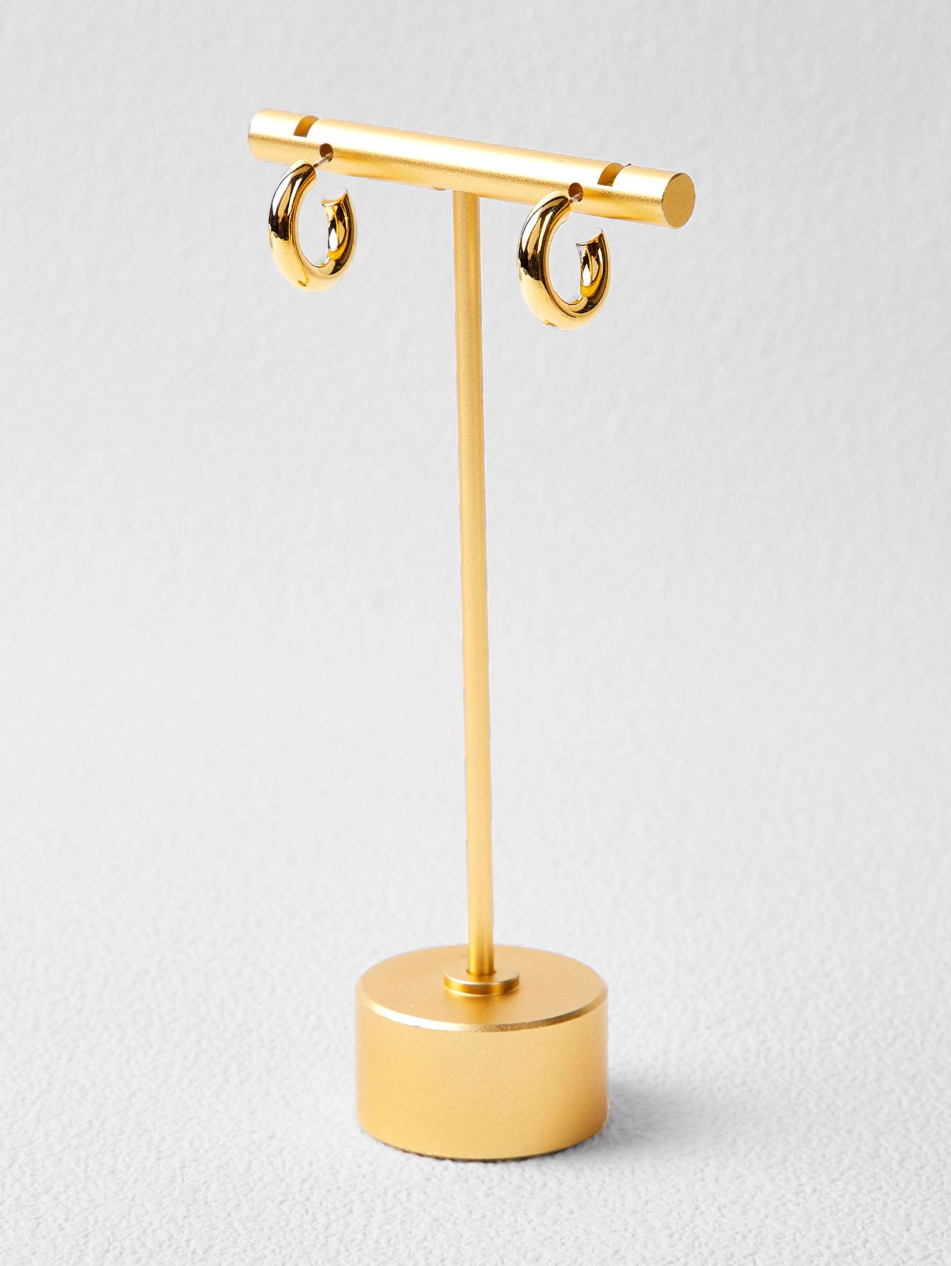 MOTF PREMIUM 1 pieza Pendientes de aro minimalistas Joyas de cobre - Amarillo Oro - Ver 1