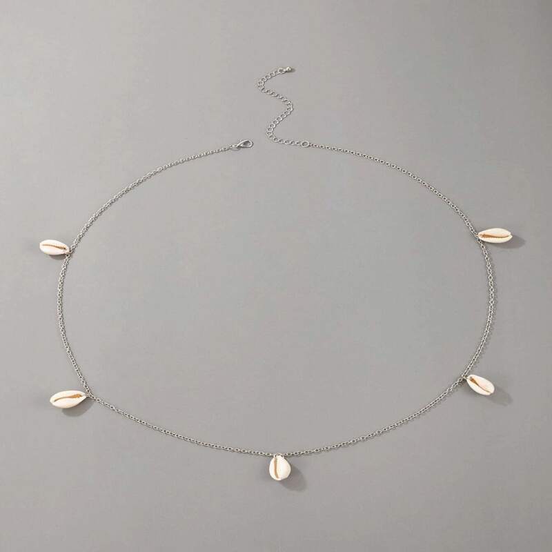 

Shell Decor Waist Chain, Silver