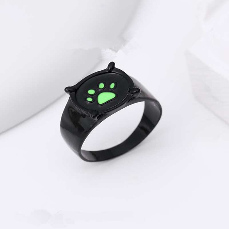 

Paw Print Ring, Black