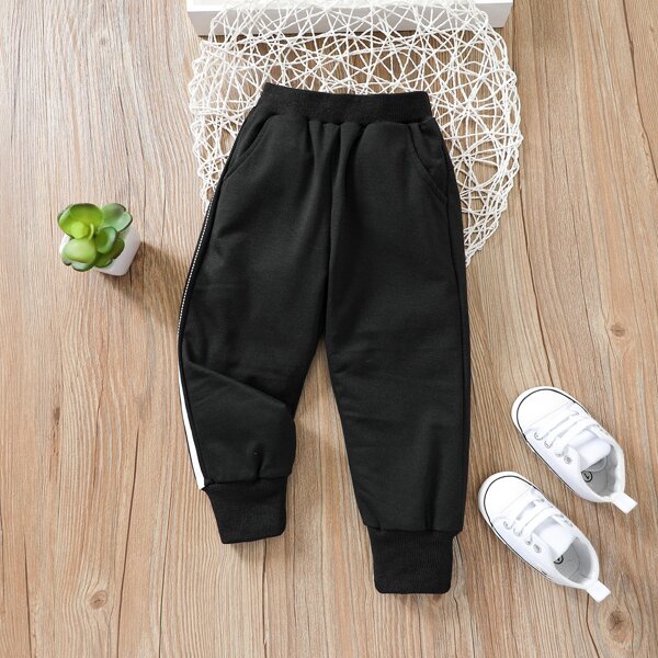 

Baby Boy Side Stripe Sweatpants, Black