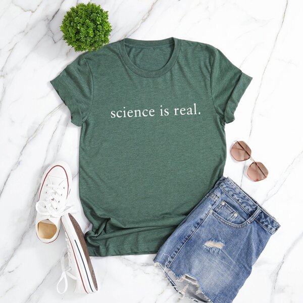 

Plus Slogan Graphic Tee, Dark green