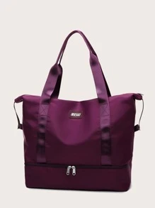 Túi du lịch chống thấm nước có ngăn riêng biệt khô ướt, túi vải thô dung tích lớn có ngăn đựng giày cho công việc du lịch, phòng tập thể dục, thể thao ngoài trời, trở lại trường, túi tập thể dục du lịch, túi cắm trại, đồ dùng cần thiết khi đi bộ đường dài, trở lại trường vào mùa hè, vali, túi ngủ qua đêm, túi du lịch cuối tuần, túi vải thô đựng hành lý, túi xách tay, túi đi học đại học, túi đựng hành lý, túi cuối tuần, túi bệnh viện, túi ngày lễ, túi mùa đông cho trường học, phụ kiện học tập, đồ dùng học tập - Màu tím - Xem 6