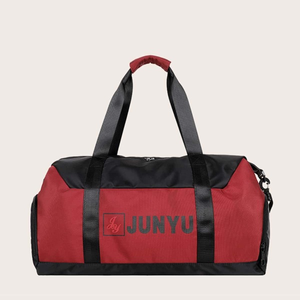 

Letter Graphic Large Capacity Duffle Bag, Red