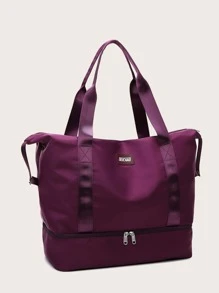 Túi du lịch chống thấm nước có ngăn riêng biệt khô ướt, túi vải thô dung tích lớn có ngăn đựng giày cho công việc du lịch, phòng tập thể dục, thể thao ngoài trời, trở lại trường, túi tập thể dục du lịch, túi cắm trại, đồ dùng cần thiết khi đi bộ đường dài, trở lại trường vào mùa hè, vali, túi ngủ qua đêm, túi du lịch cuối tuần, túi vải thô đựng hành lý, túi xách tay, túi đi học đại học, túi đựng hành lý, túi cuối tuần, túi bệnh viện, túi ngày lễ, túi mùa đông cho trường học, phụ kiện học tập, đồ dùng học tập - Màu tím - Xem 7
