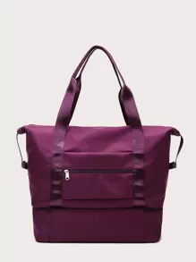 Túi du lịch chống thấm nước có ngăn riêng biệt khô ướt, túi vải thô dung tích lớn có ngăn đựng giày cho công việc du lịch, phòng tập thể dục, thể thao ngoài trời, trở lại trường, túi tập thể dục du lịch, túi cắm trại, đồ dùng cần thiết khi đi bộ đường dài, trở lại trường vào mùa hè, vali, túi ngủ qua đêm, túi du lịch cuối tuần, túi vải thô đựng hành lý, túi xách tay, túi đi học đại học, túi đựng hành lý, túi cuối tuần, túi bệnh viện, túi ngày lễ, túi mùa đông cho trường học, phụ kiện học tập, đồ dùng học tập - Màu tím - Xem 5